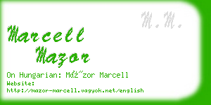 marcell mazor business card